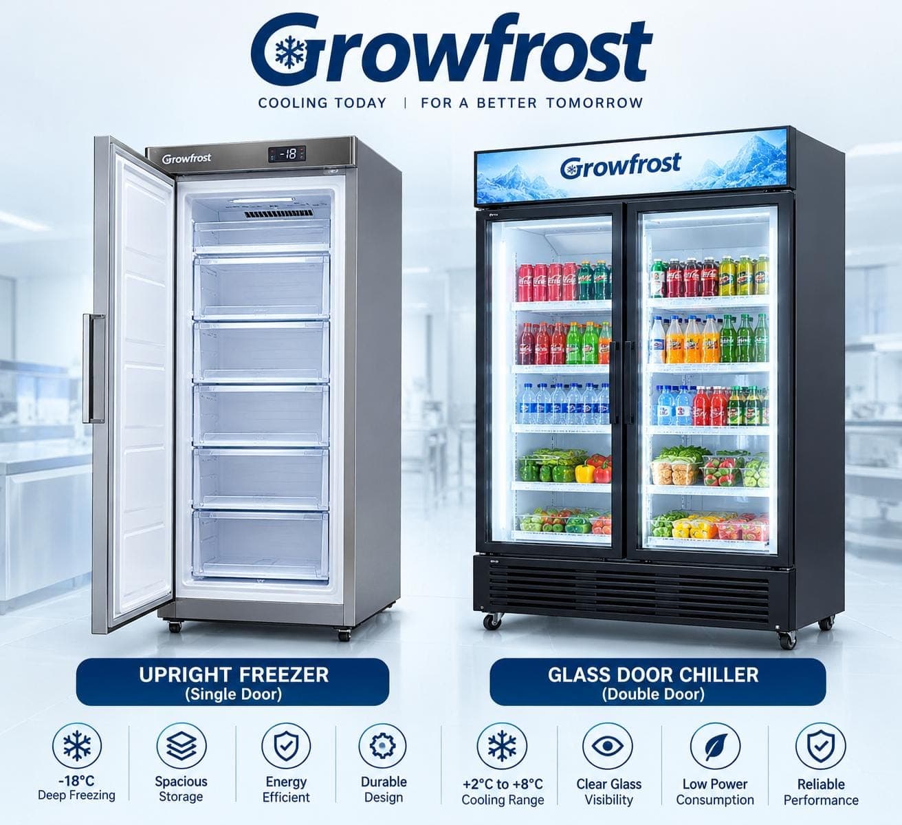 Upright Freezer and Upright Chillers
